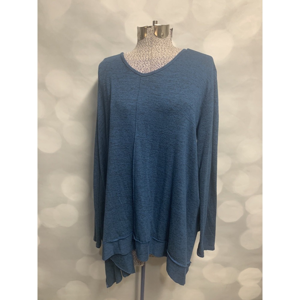 lazy sundays women's large blue oversized top - Picture 1 of 12